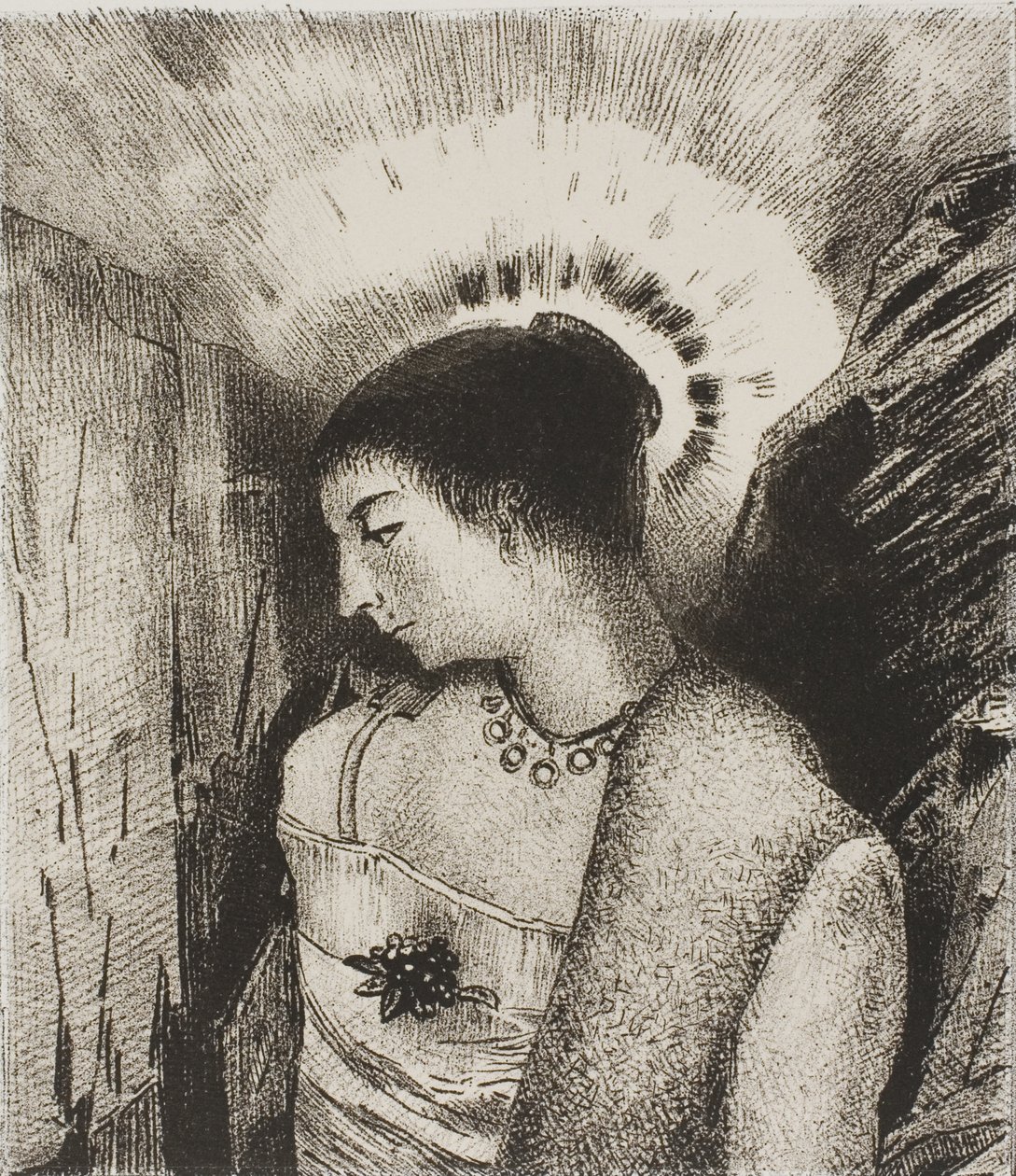 Aqui está a Boa Deusa, a Mãe Idéia das Montanhas, placa 15 de 24 de Odilon Redon