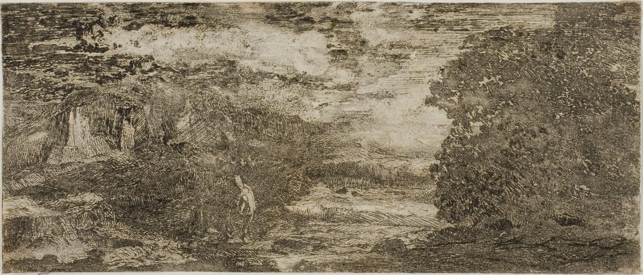 Cavaleiro sob um céu tempestuoso de Odilon Redon