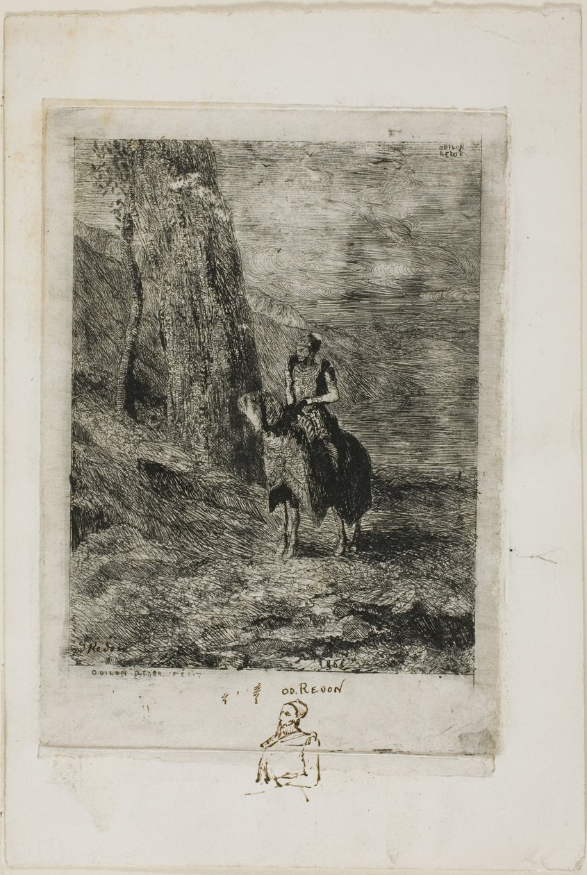 Cavaleiro esperando de Odilon Redon