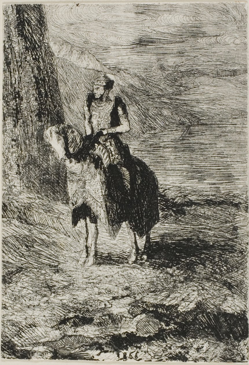 Cavaleiro esperando de Odilon Redon