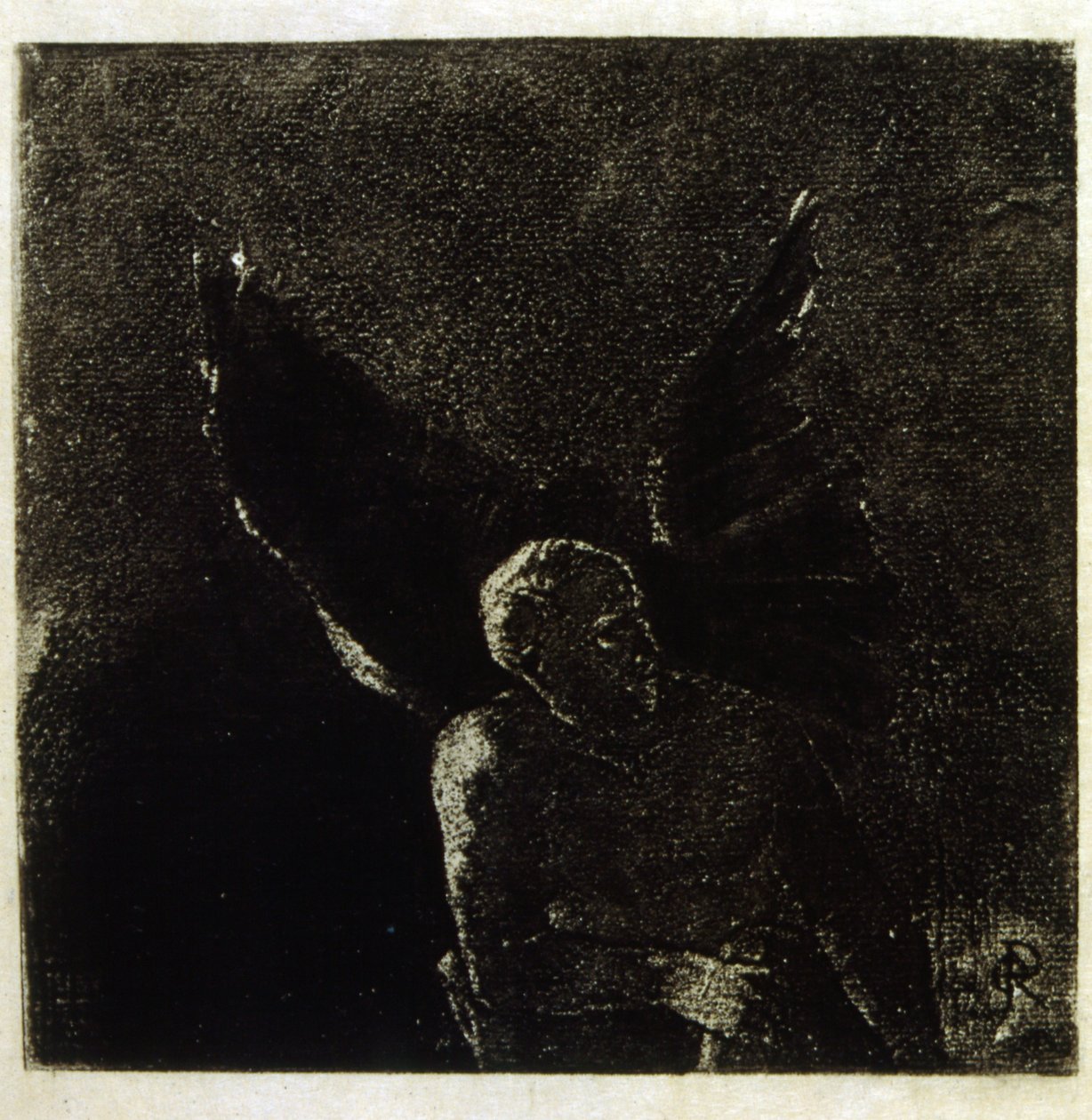 Ilustração de Odilon Redon para "Les Fleurs du Mal" de Baudelaire. 1891. de Odilon Redon