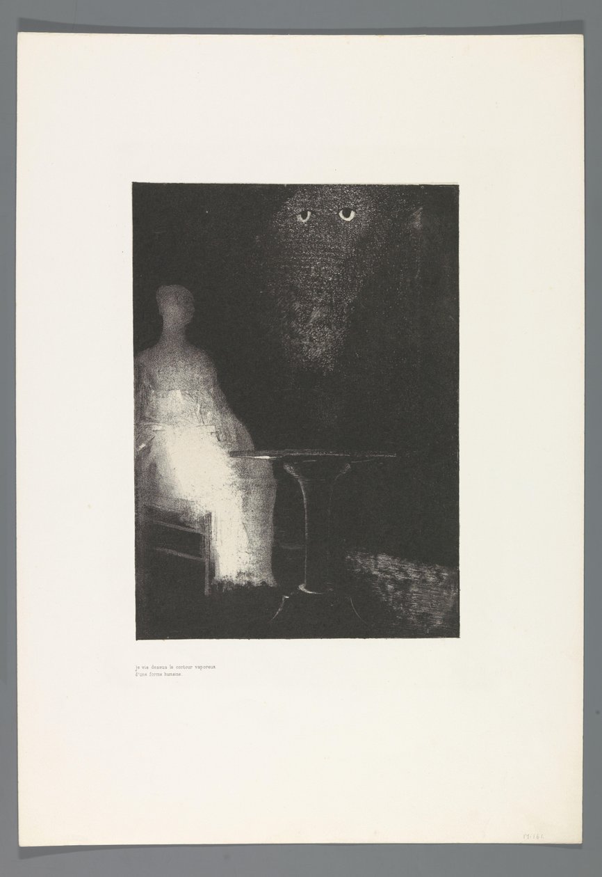 Vi nele o contorno vaporoso de uma forma humana
A Casa Assombrada, 6 Litho