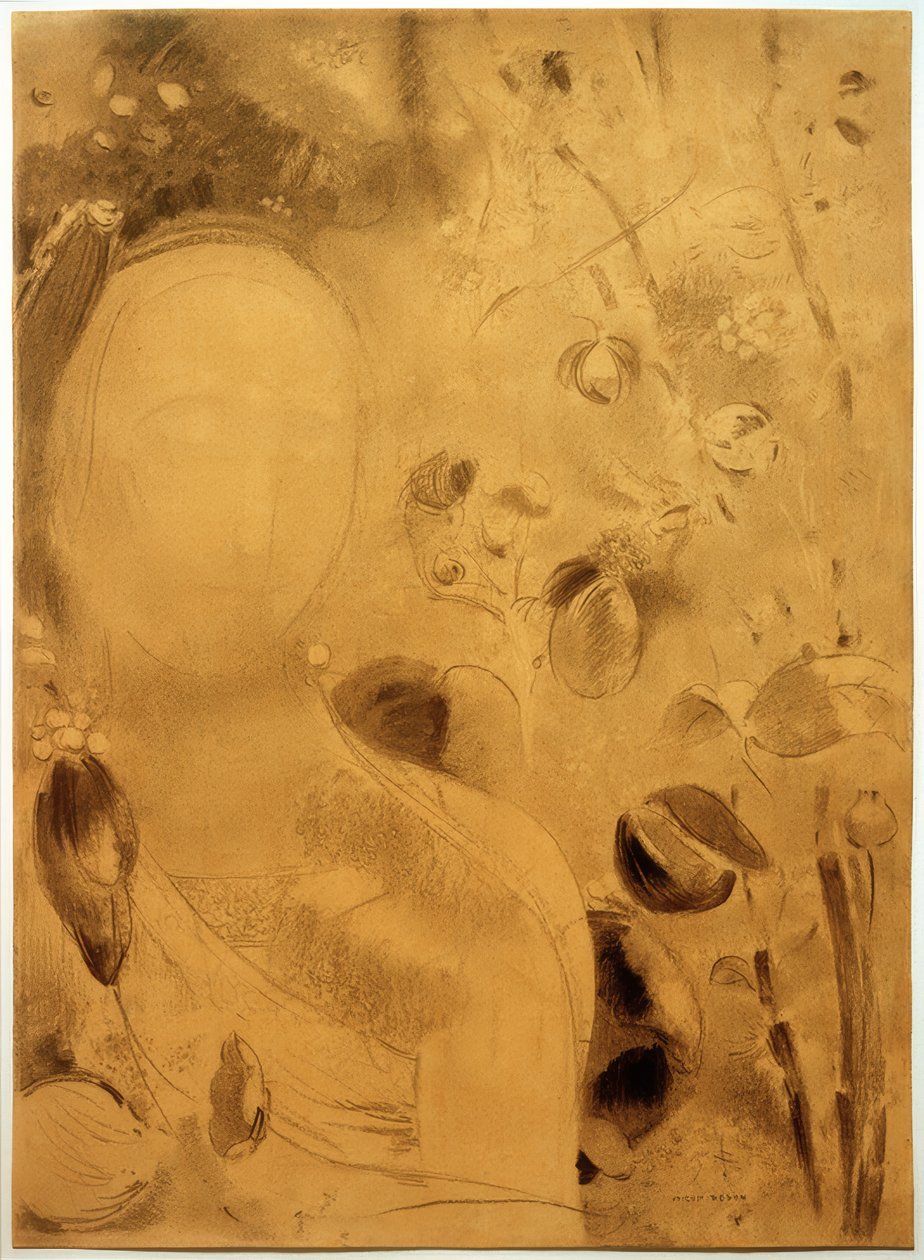 La Rêve, flores e rosto de Odilon Redon