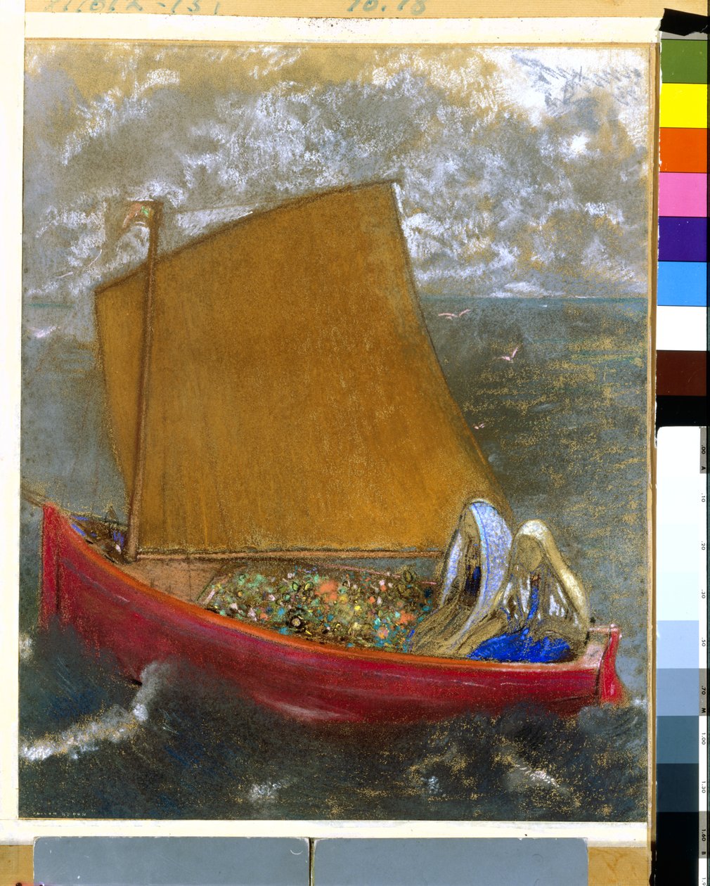 The Yellow Sail, c.1905 (pastel sobre papel) de Odilon Redon