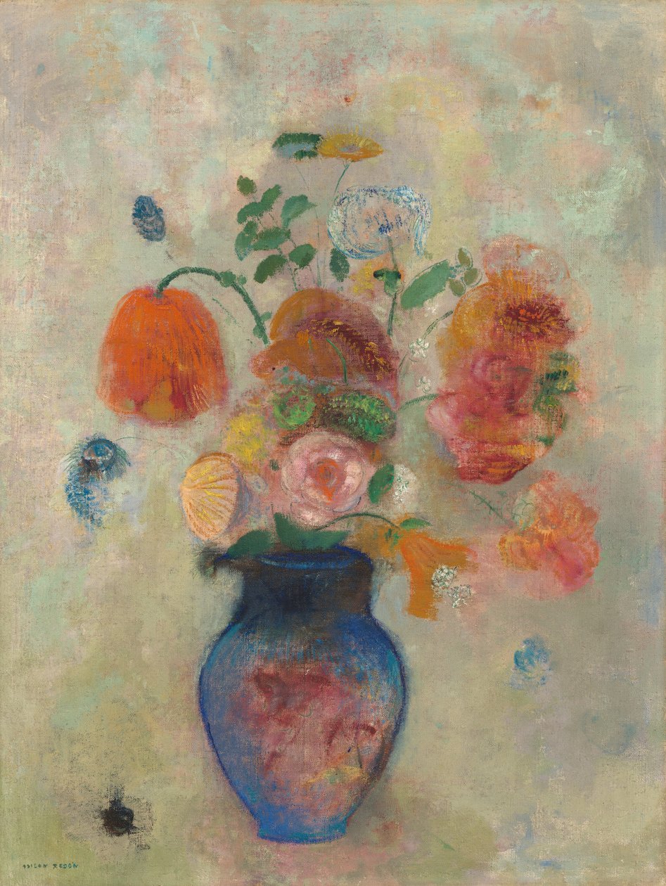 Vaso Grande com Flores, c. 1912. de Odilon Redon