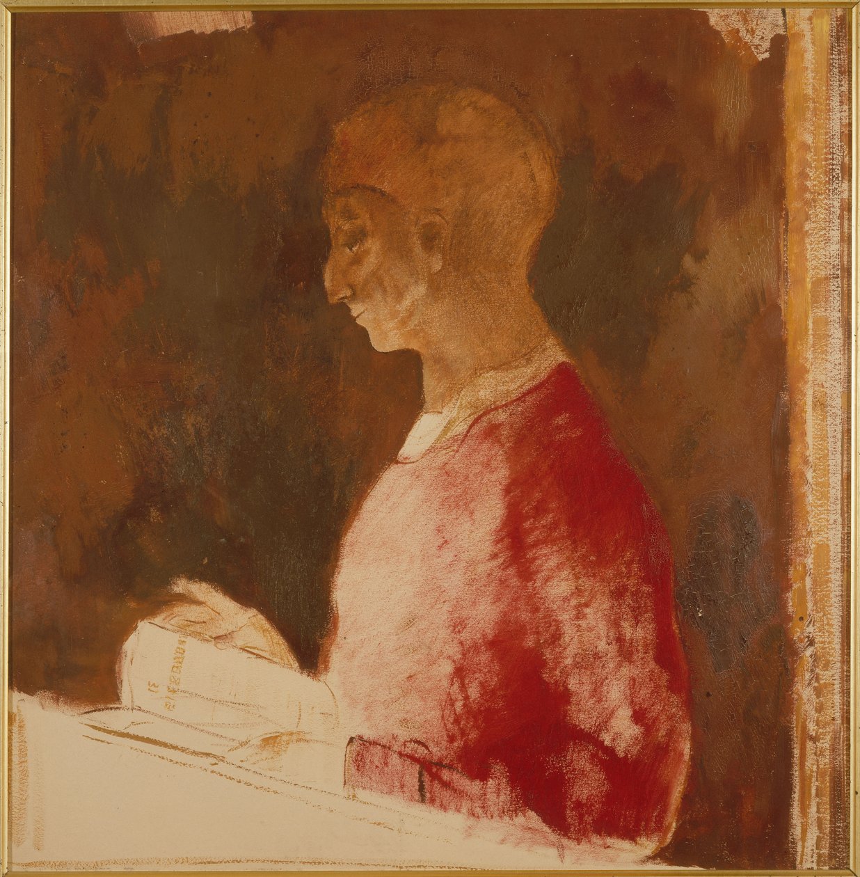 Der Graveur (Büste eines Mannes) de Odilon Redon