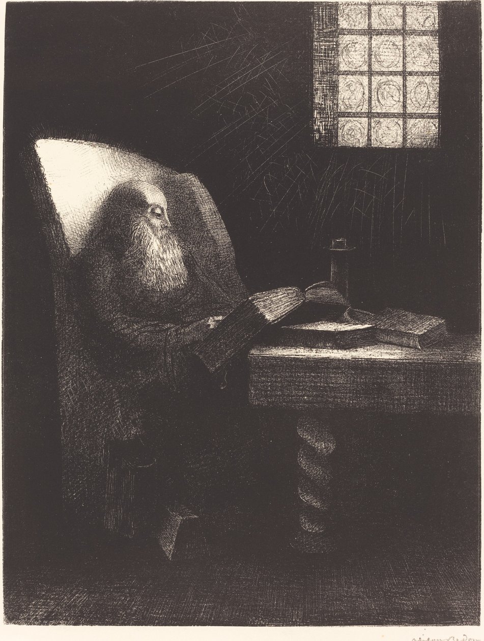 Le Liseur (O Leitor) de Odilon Redon