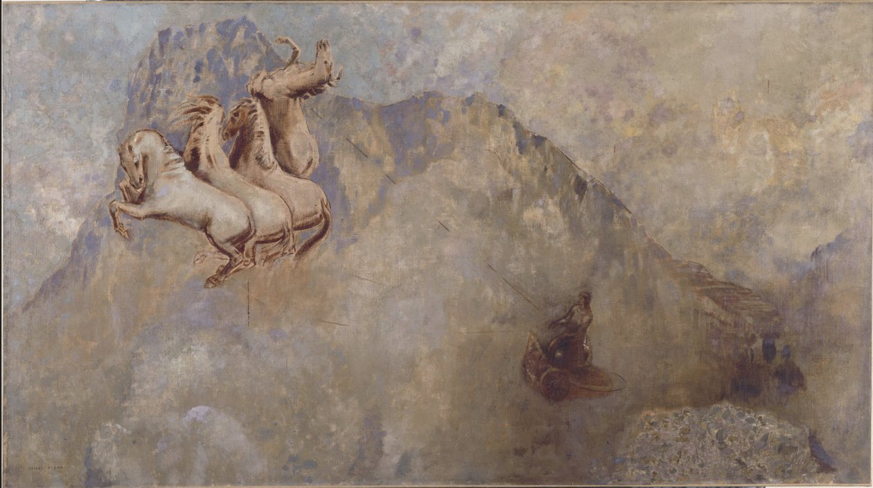 A Carruagem do Sol, cerca de 1910 (óleo sobre tela) de Odilon Redon