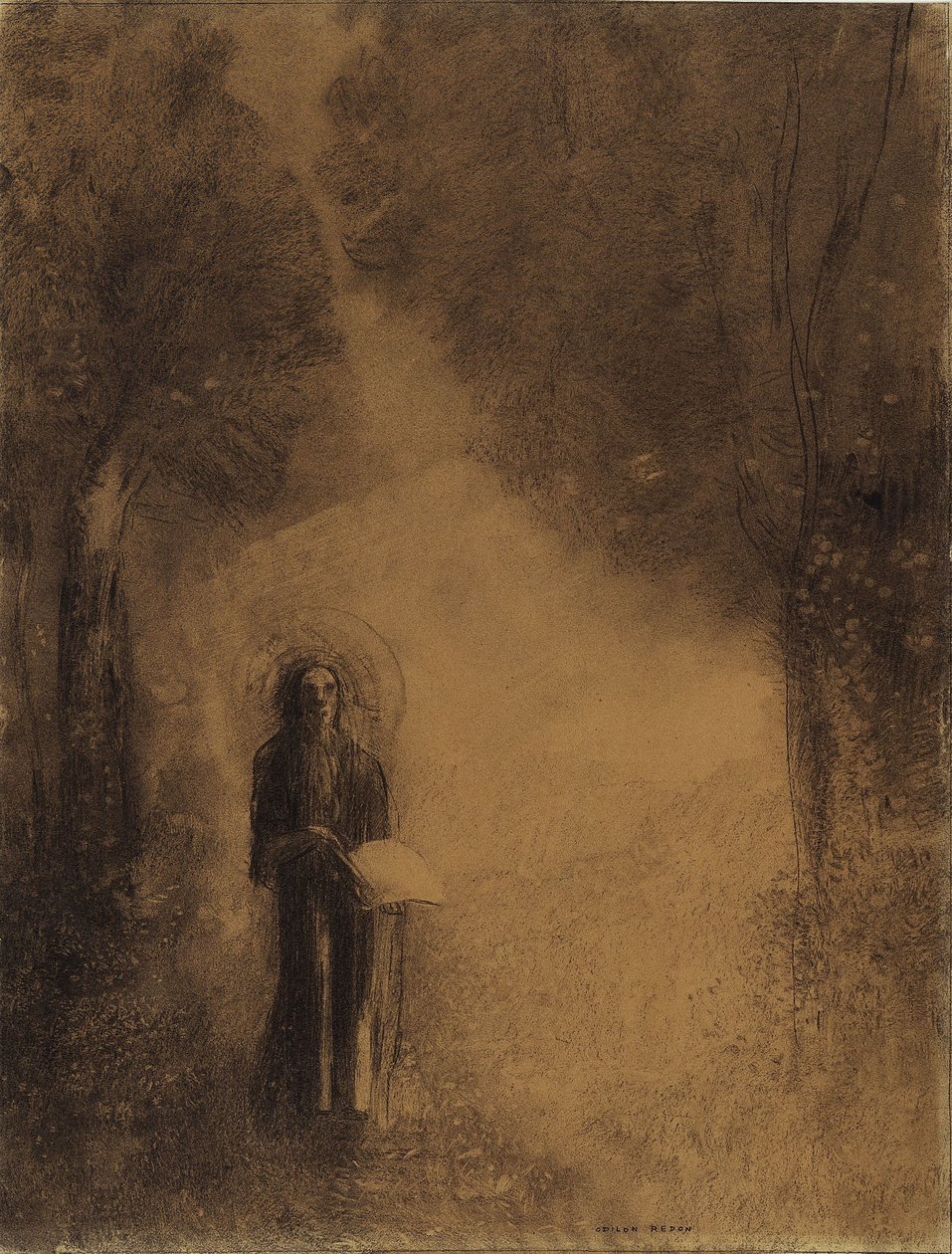 O passeante, estudo para «Buda caminhante» de Odilon Redon