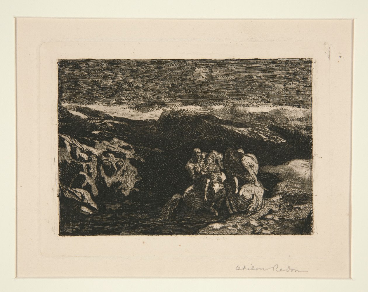 Cavaleiros em combate de Odilon Redon