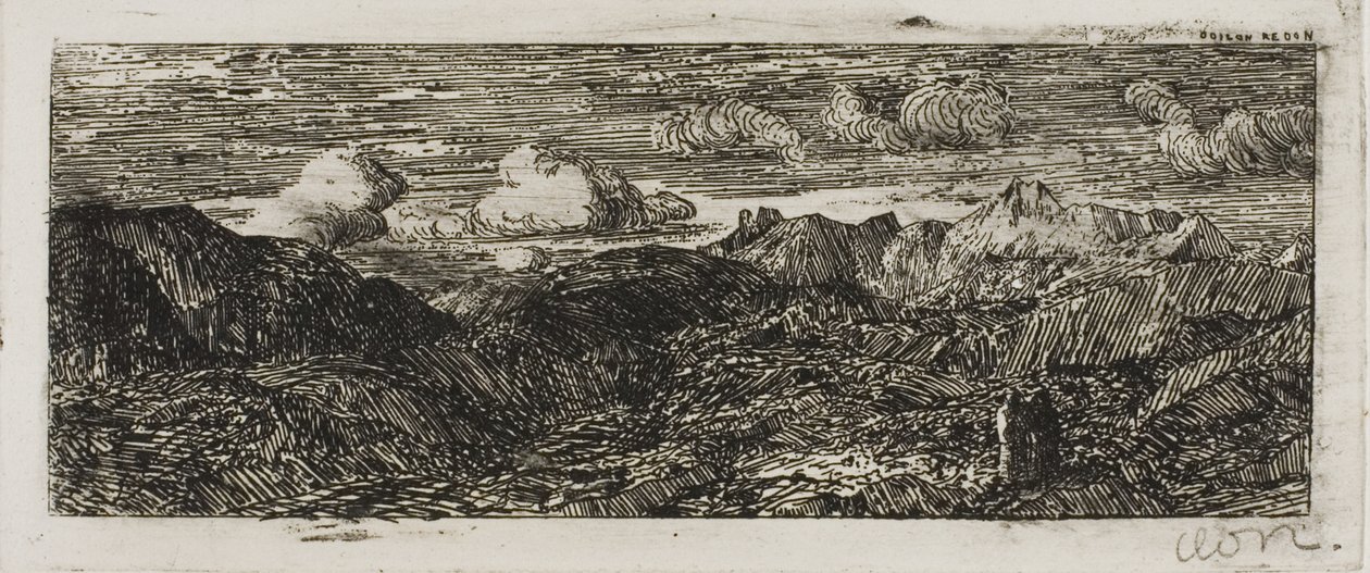 Paisagem montanhosa de Odilon Redon