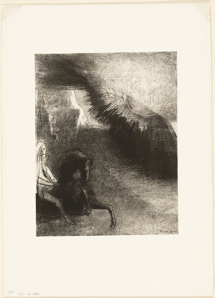 Peregrino do Mundo Sublunar, placa 5 de 6 de Odilon Redon