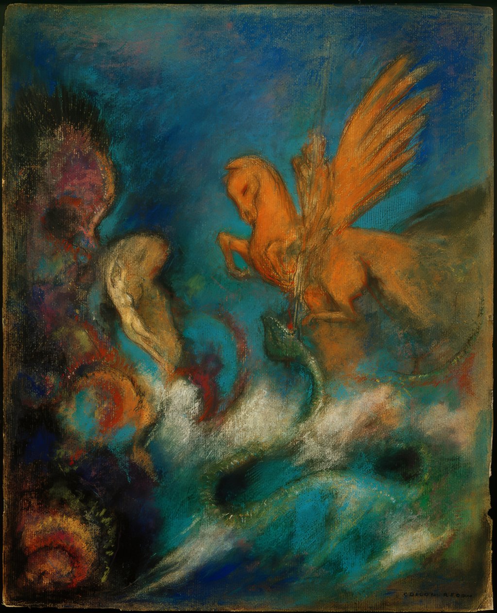 Roger e Angelika (Perseu e Andrômeda) de Odilon Redon