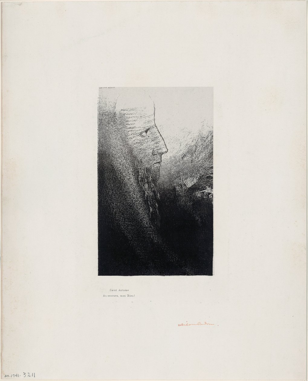 Santo António: "Ajuda-me, ó meu Deus!", placa 2 de 24 de Odilon Redon