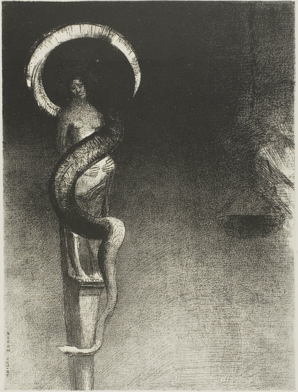 Serpente-Halo de Odilon Redon