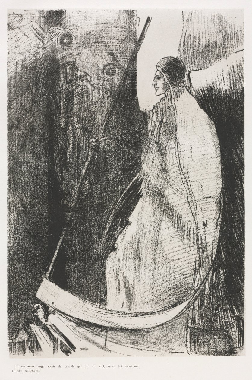 O Apocalipse de São João: E Outro Anjo Saiu do Templo ..., 1899. de Odilon Redon