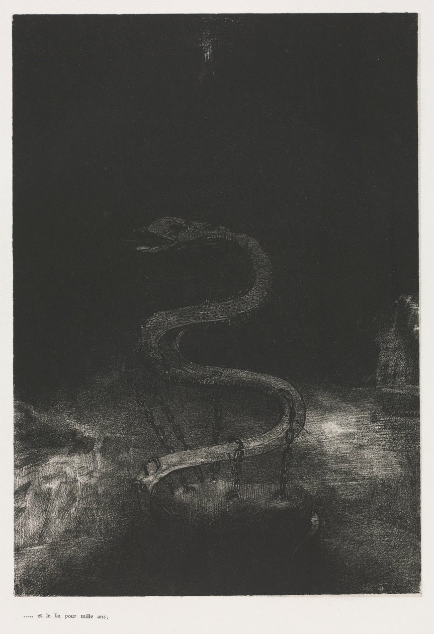 O apocalipse de São João: e amarrado a ele por mil anos, 1899. de Odilon Redon