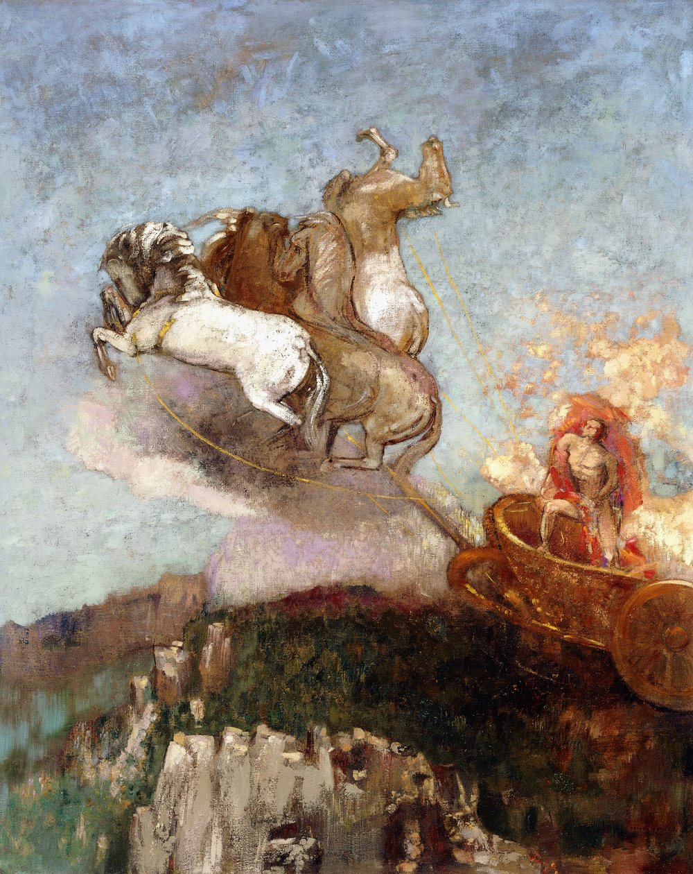 A Carruagem de Apolo, 1907-1908 de Odilon Redon
