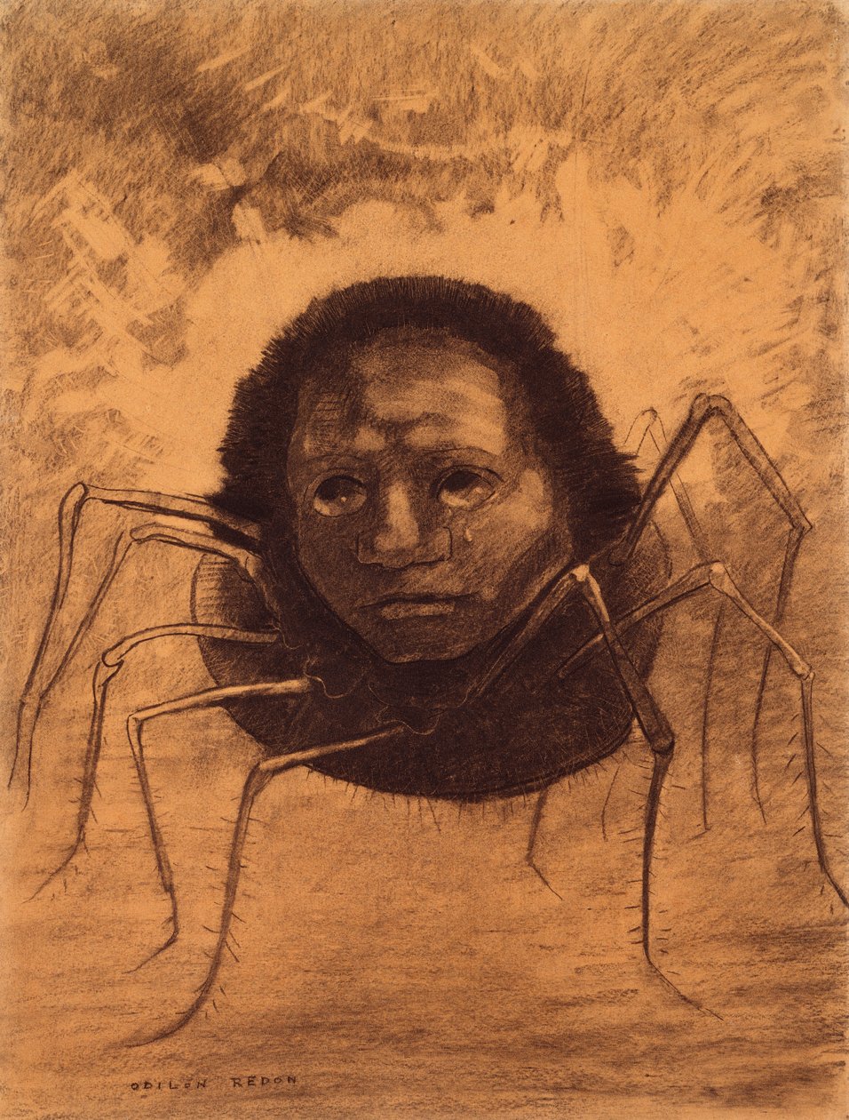 A Aranha Chorando de Odilon Redon