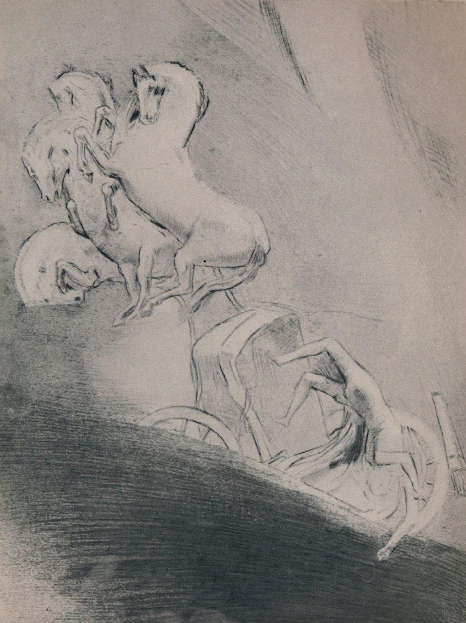 A queda de Phaeton, final do século XIX, 1946 de Odilon Redon