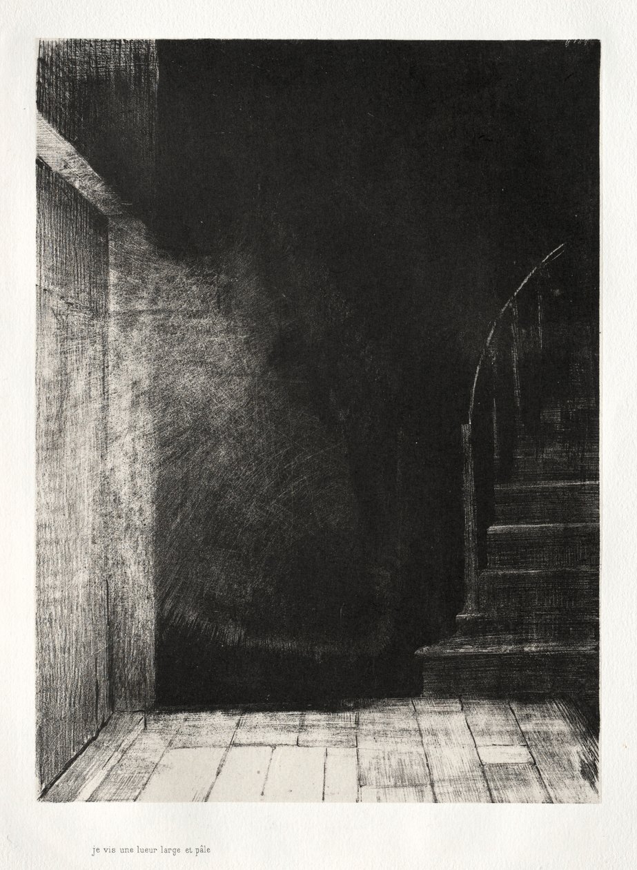 The Haunted House: Nós dois vimos uma grande luz pálida, 1896. de Odilon Redon