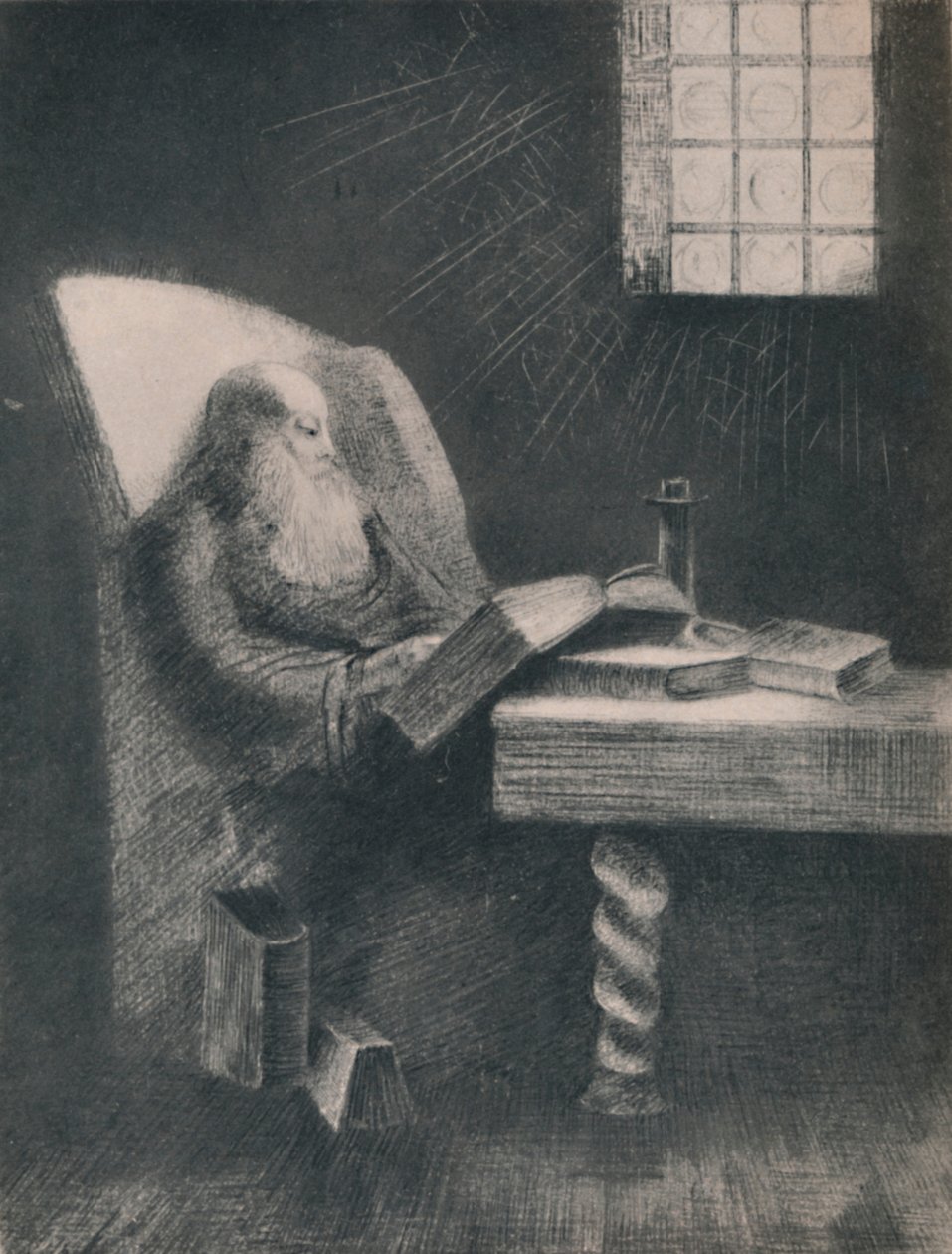O Leitor, c.1892, 1946 de Odilon Redon