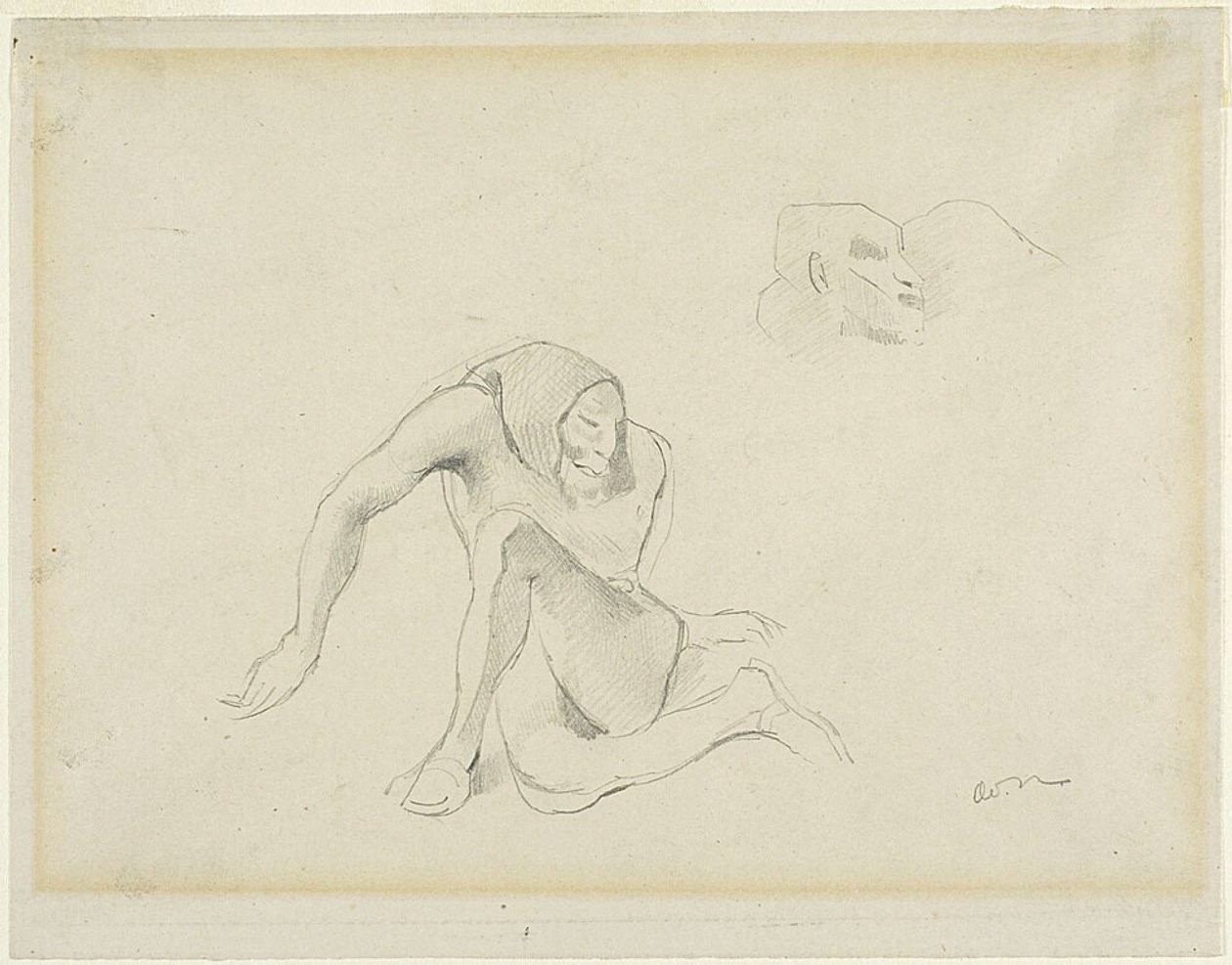 Duas figuras grotescas de Odilon Redon