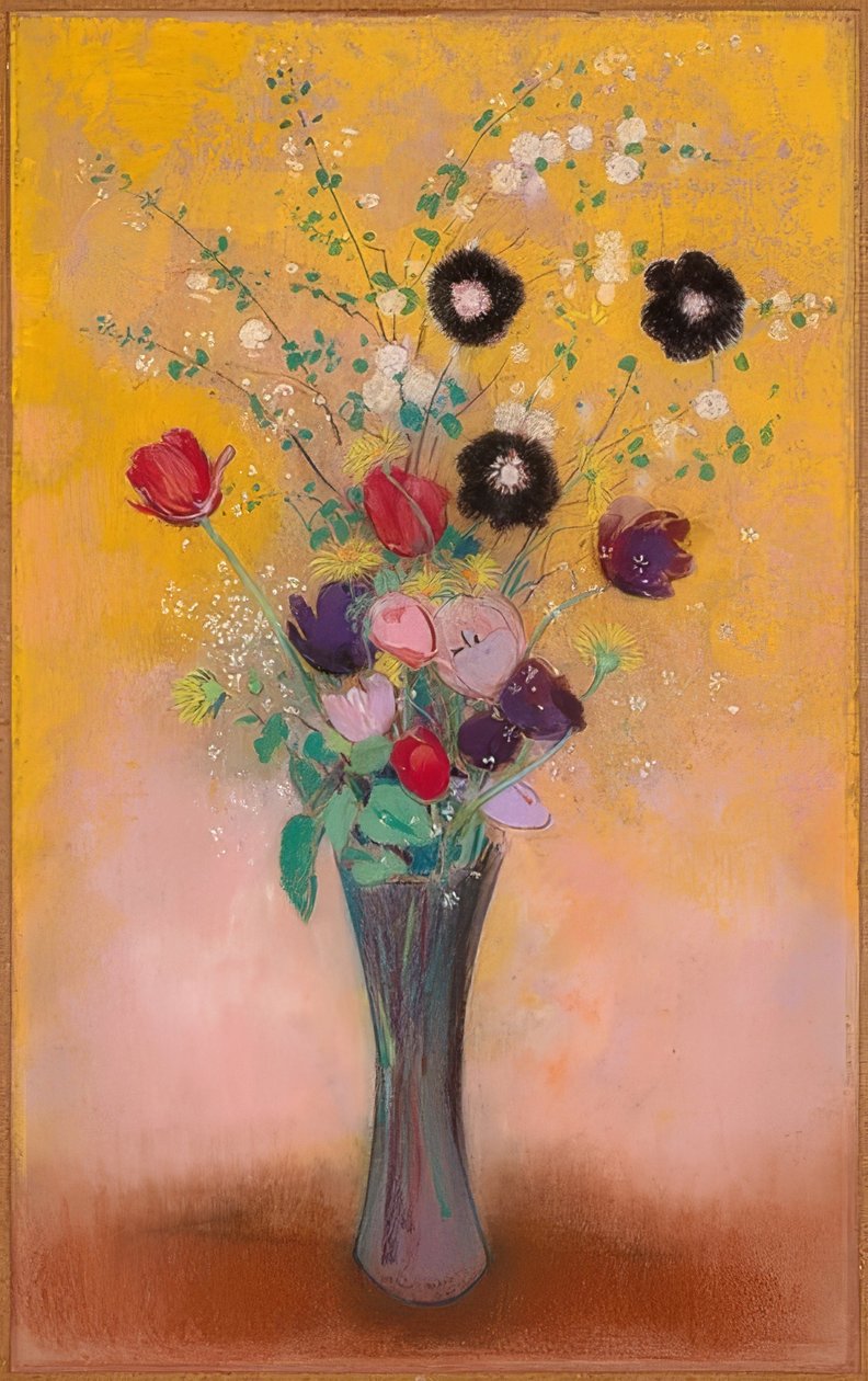 Vaso com flores. 1916 de Odilon Redon