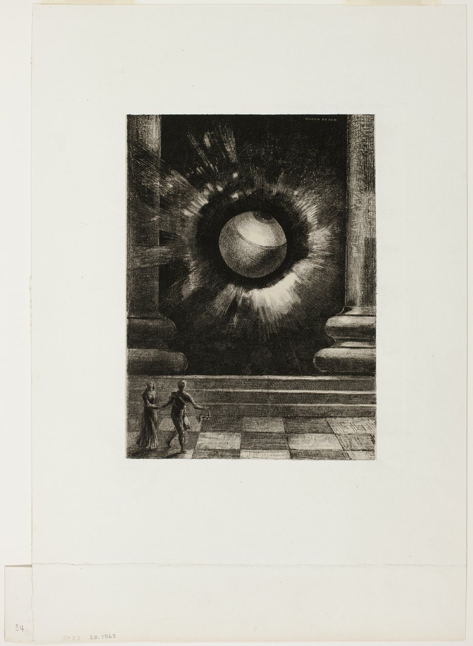 Visão, placa oito de In Dreams de Odilon Redon