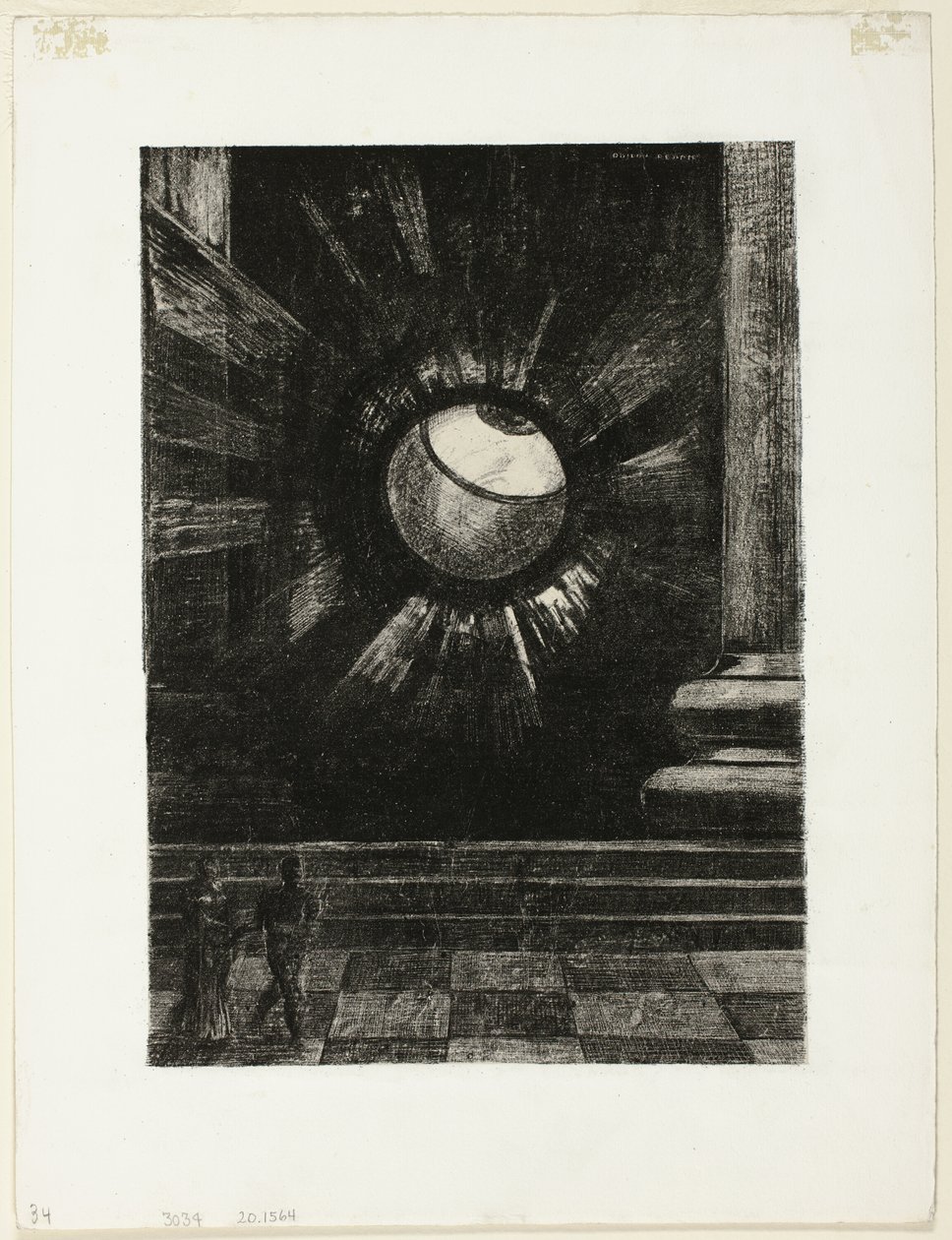 Visão, placa oito de In Dreams de Odilon Redon