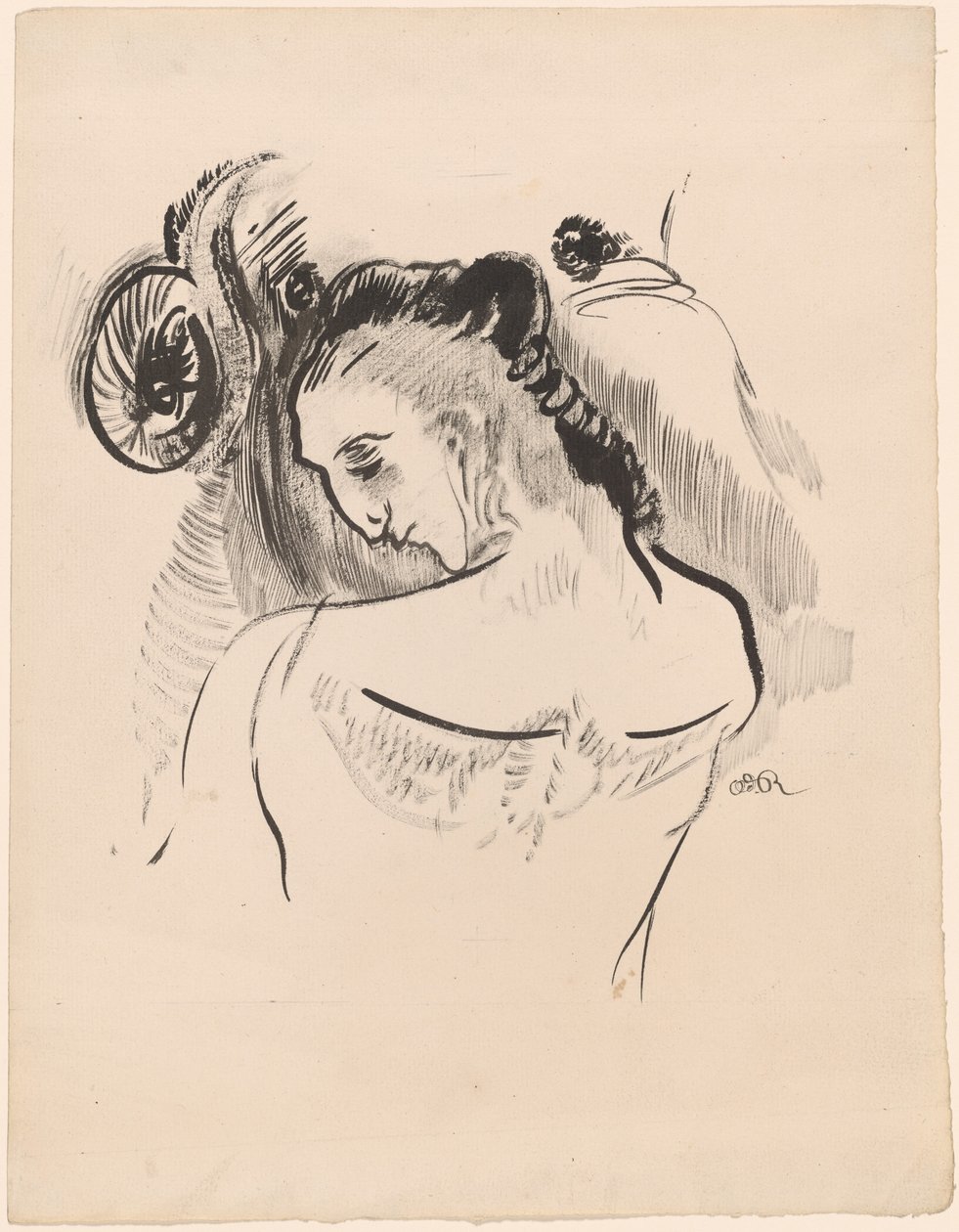 Homem jovem de Odilon Redon