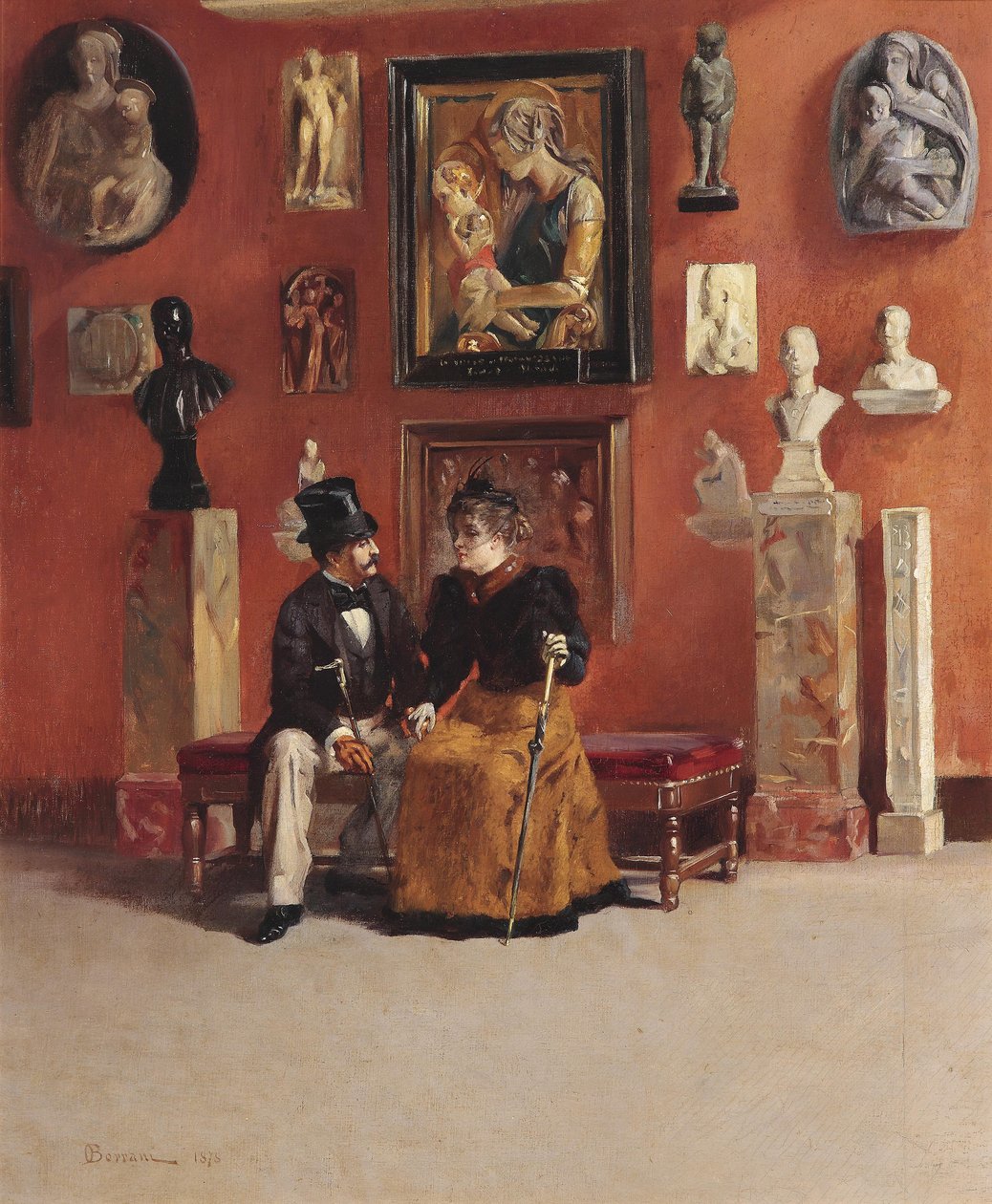 Encontro no Uffizi de Odoardo Borrani