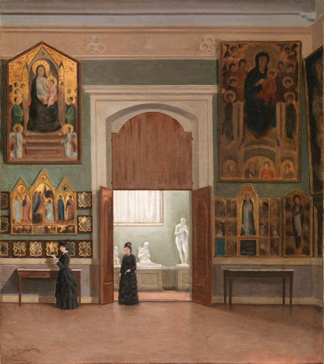 Na Galeria da Academia por Odoardo Borrani de Odoardo Borrani