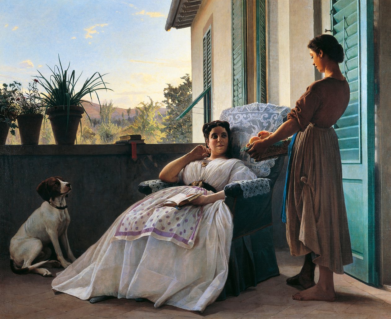 First Fruits (óleo sobre tela) de Odoardo Borrani