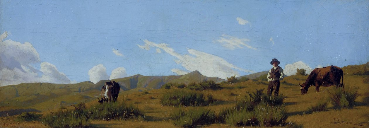 Pastoreio nas alturas de Odoardo Borrani