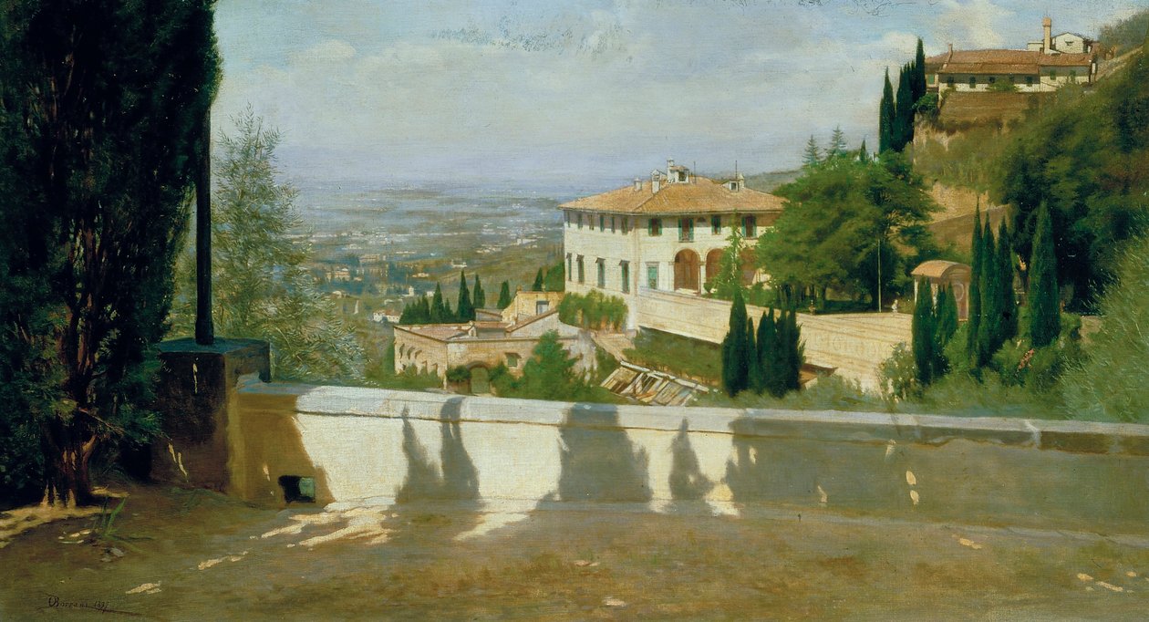 Villa Medici em Fiesole de Odoardo Borrani