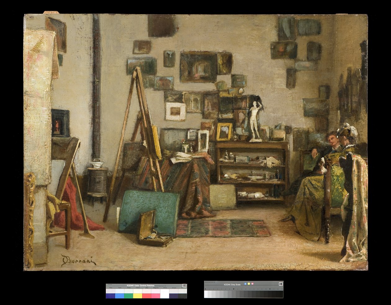 Visita ao estudo dos pintores, 1865-75 de Odoardo Borrani