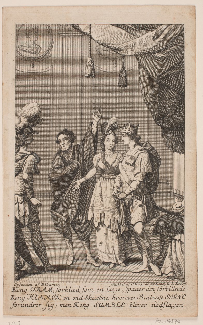 Ilustração para N. K. Bredal, "Gram and Signe" de Odvardt Helmoldt de Lode