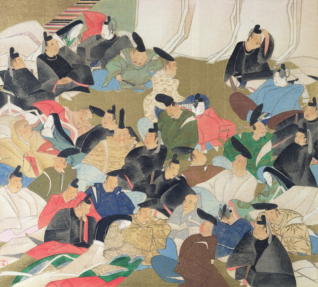 Trinta e seis poetas, ilustração da revista &39;Kokka&39;, 1904-5 de Ogata Korin
