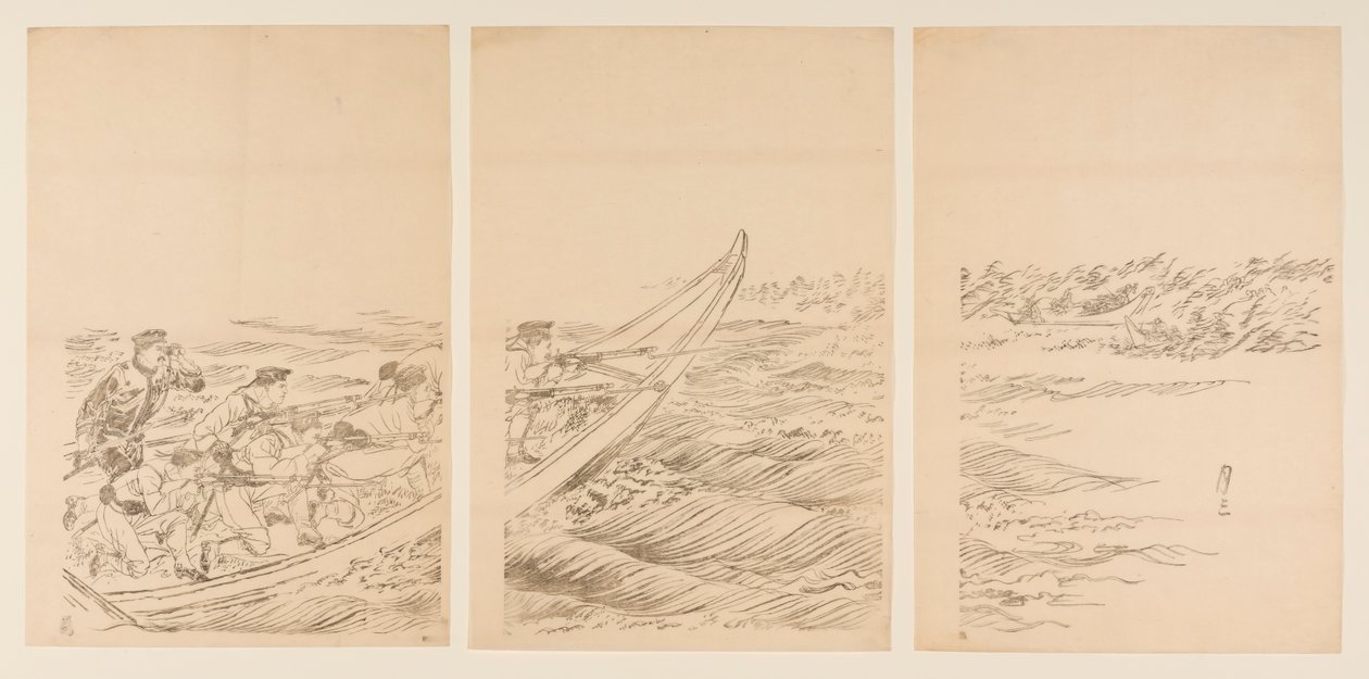 Um Conflito no Rio Yalu de Ogata Gessan