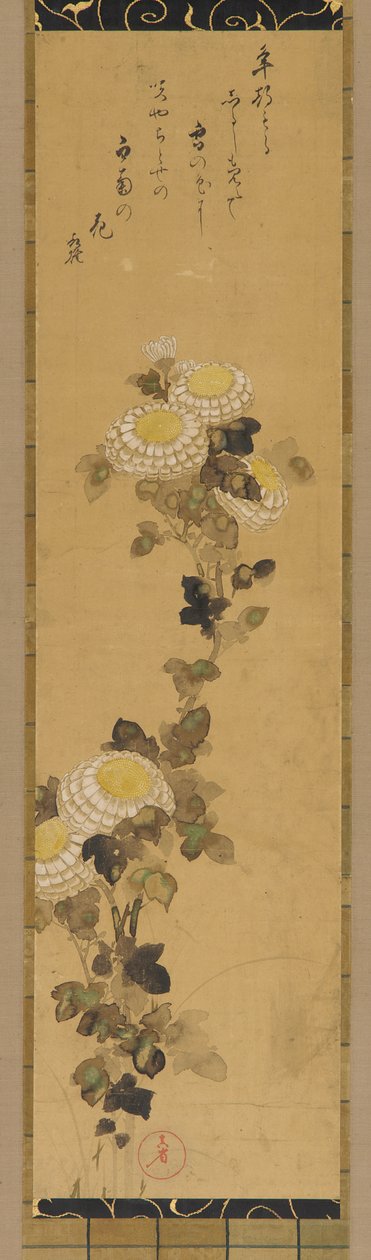 Crisântemos, século 18-19. de Ogata Kenzan