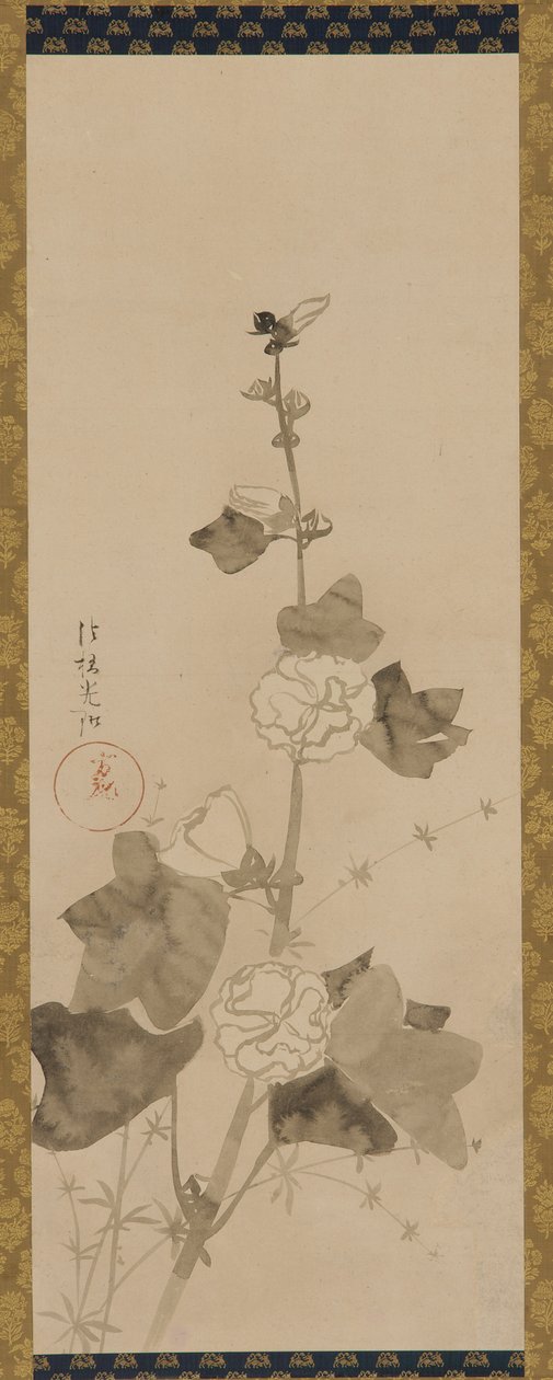 Malvas, período Edo, final do século XVII e início do século XVIII. de Ogata Korin