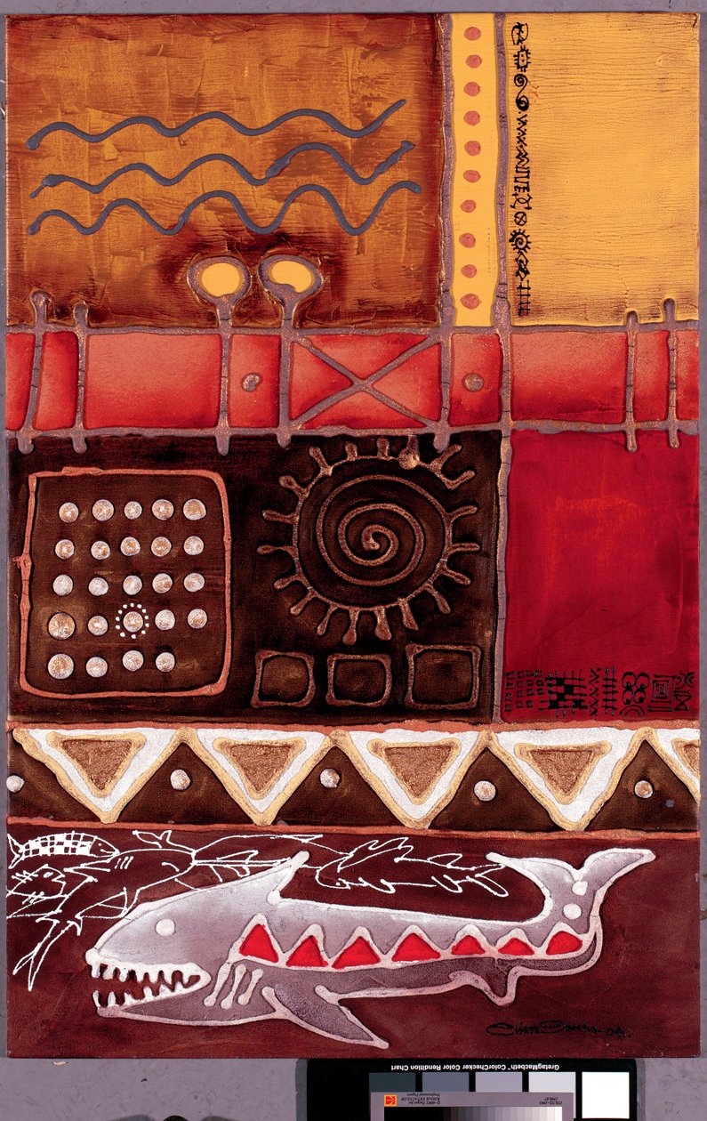 Untitled, 2004 (acrílico sobre tela) de Oglafa Ebitari Perrin