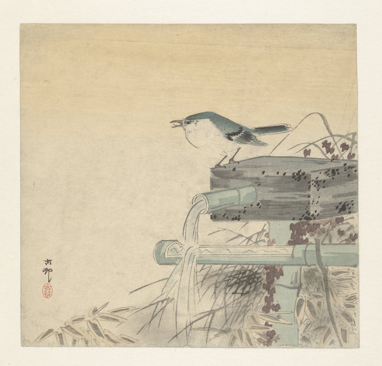 Rouxinol azul de Ohara Koson