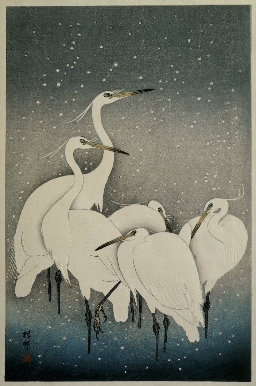 Grupo de Egrets de Ohara Koson