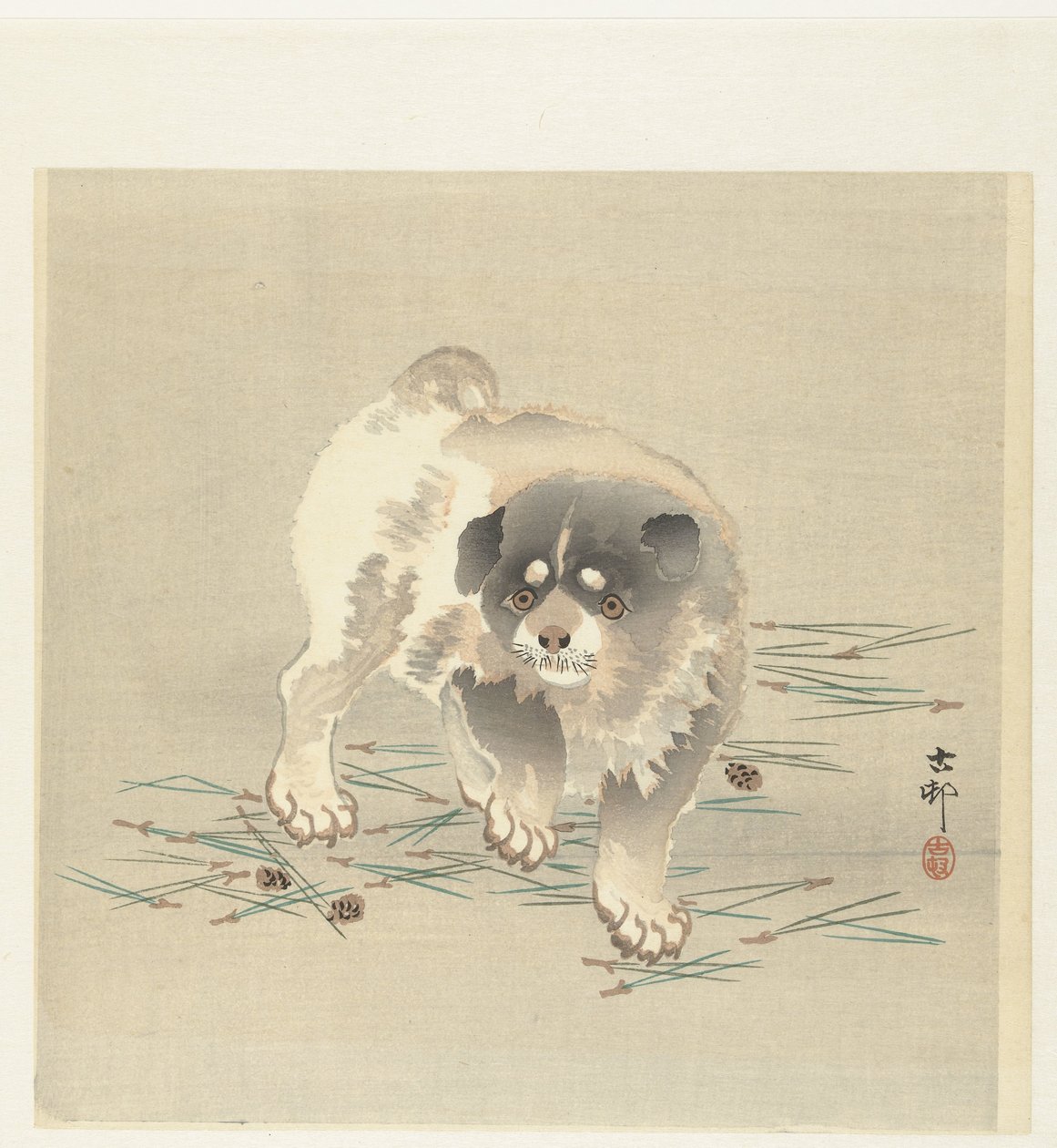 Cão jovem de Ohara Koson
