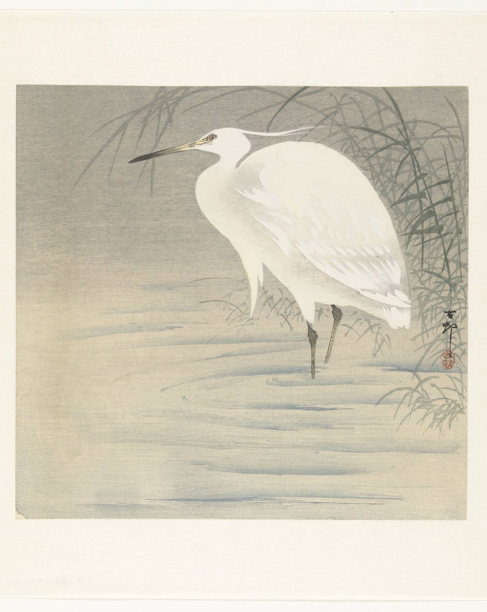 Garça-pequena de Ohara Koson