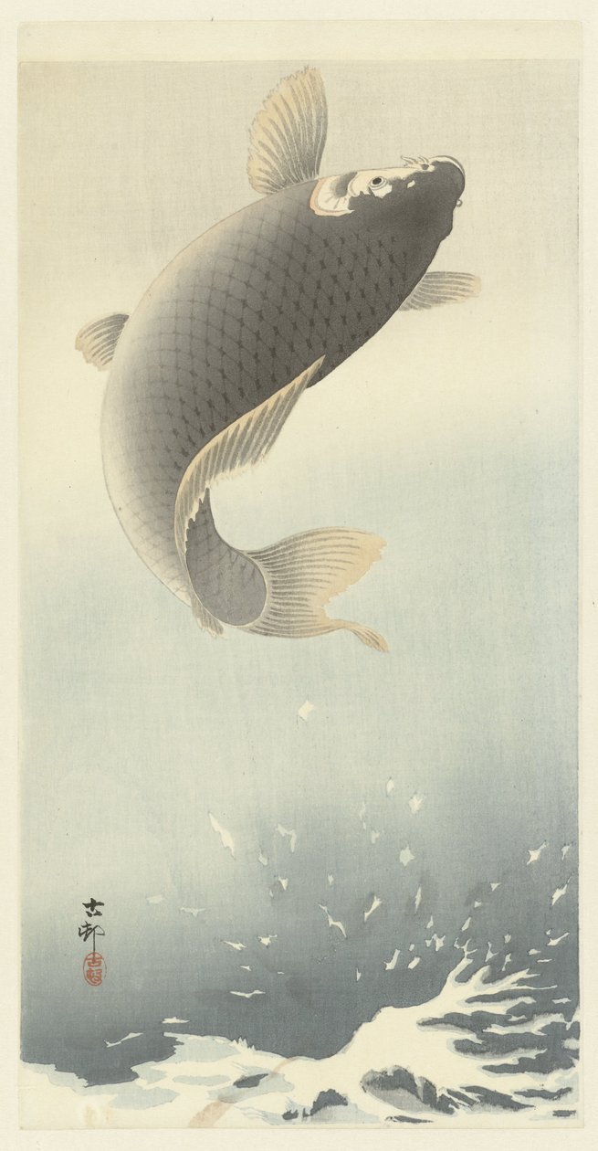 Carpa saltadora de Ohara Koson