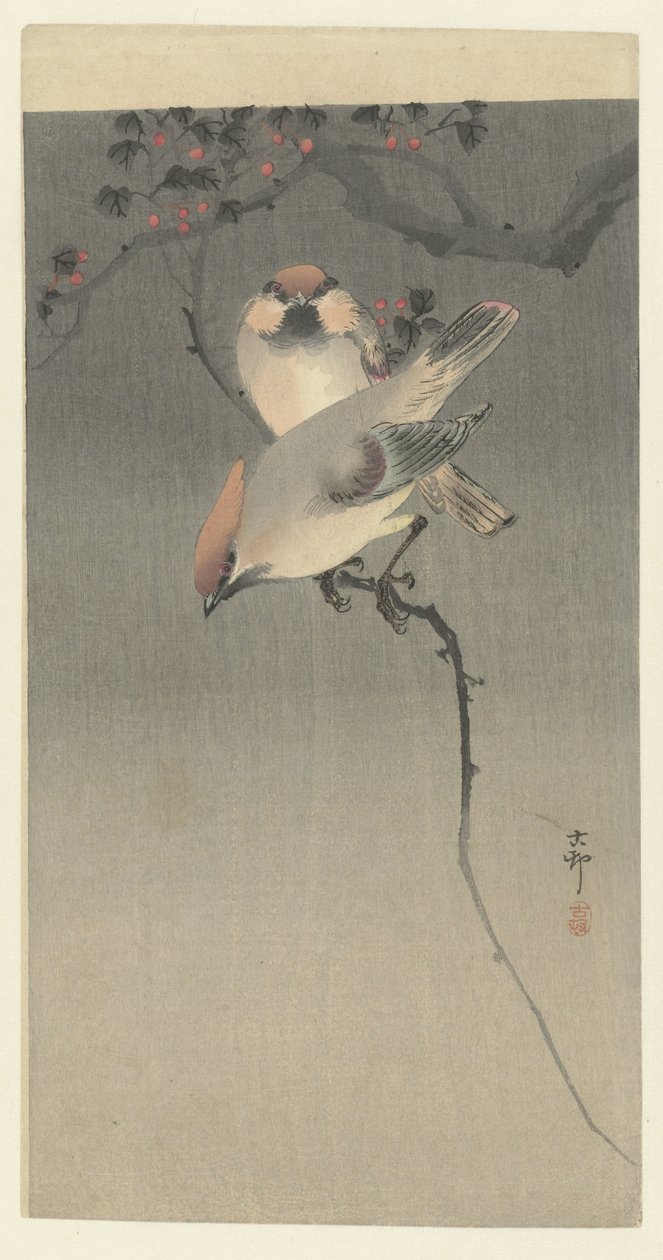 Pássaros Bully de Ohara Koson