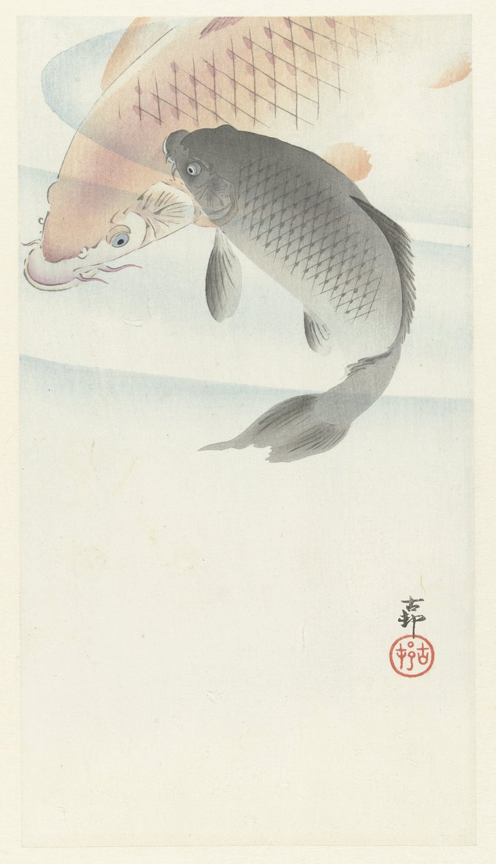 Duas carpas de Ohara Koson